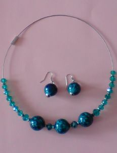 PARURE PERLES TURQUOISE