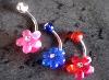 LOT 3 PIERCINGS NOMBRIL FLEURS