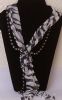 FOULARD COLLIER ZEBRE NOIR BLANC