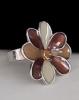 BAGUE FANTAISIE FLEUR MARRON