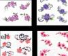 LOT 4 WATER DECAL FLEURS 