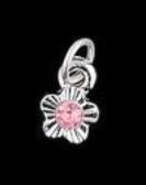 PIERCING D'ONGLE FLEUR STRASS ROSE