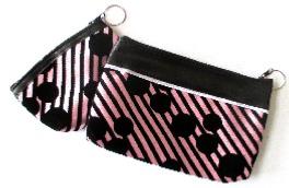 PORTE MONNAIES -TROUSSE ROND ROSE CLAIR