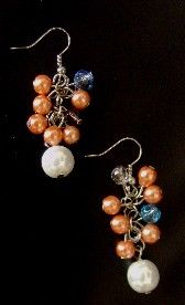 BOUCLES D'OREILLES PERLES COULEUR