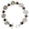 BRACELET ARGENTE MARRON