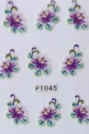 STICKERS FLEURS VIOLET