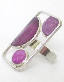 BAGUE RECTANGLE VIOLET