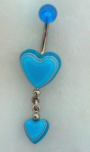 PIERCING NOMBRIL PENDENTIF COEUR