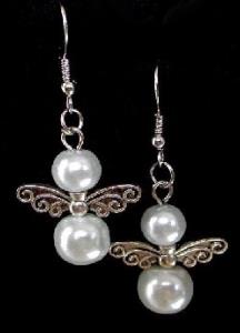 BOUCLES D'OREILLES PERLE BLANC