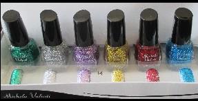 LOT  6 VERNIS A ONGLES PAILLETTES