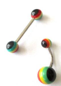 PIERCING LANGUE ET NOMBRIL RASTA