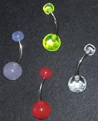 LOT 4 PIERCINGS  NOMBRIL 