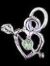 PIERCING D'ONGLE COEUR STRASS VERT