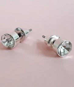 BOUCLES D'OREILLES STRASS BLANC