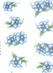 STICKERS FLEURS BLEU