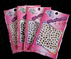 LOT 4 STICKERS LEOPARD  