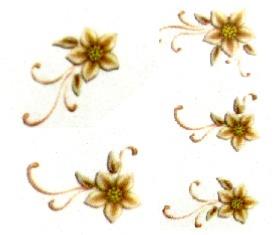 WATER DECAL FLEURS DORE