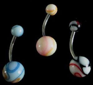 LOT 3 PIERCINGS NOMBRIL BOULES