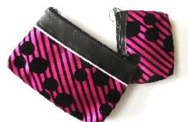 PORTE MONNAIES-TROUSSE ROND FUCHSIA