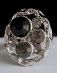 BAGUE FANTAISIE STRASS NOIR