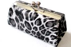 PORTE MONNAIES LEOPARD NOIR