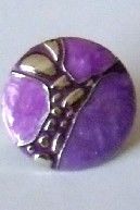 BAGUE RONDE VIOLET ARGENTE