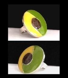 BAGUE FANTAISIE ROND VERT